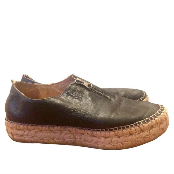 ERIC MICHAEL Serena Leather Espadrilles 3 - Picture 1 of 7